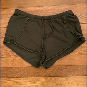 Urban Outfitters green flowy shorts